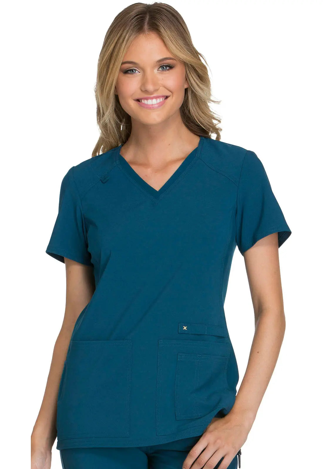Cherokee IFlex Women's Knit Panel Scrub Top CK605  Simply Scrubs Australia