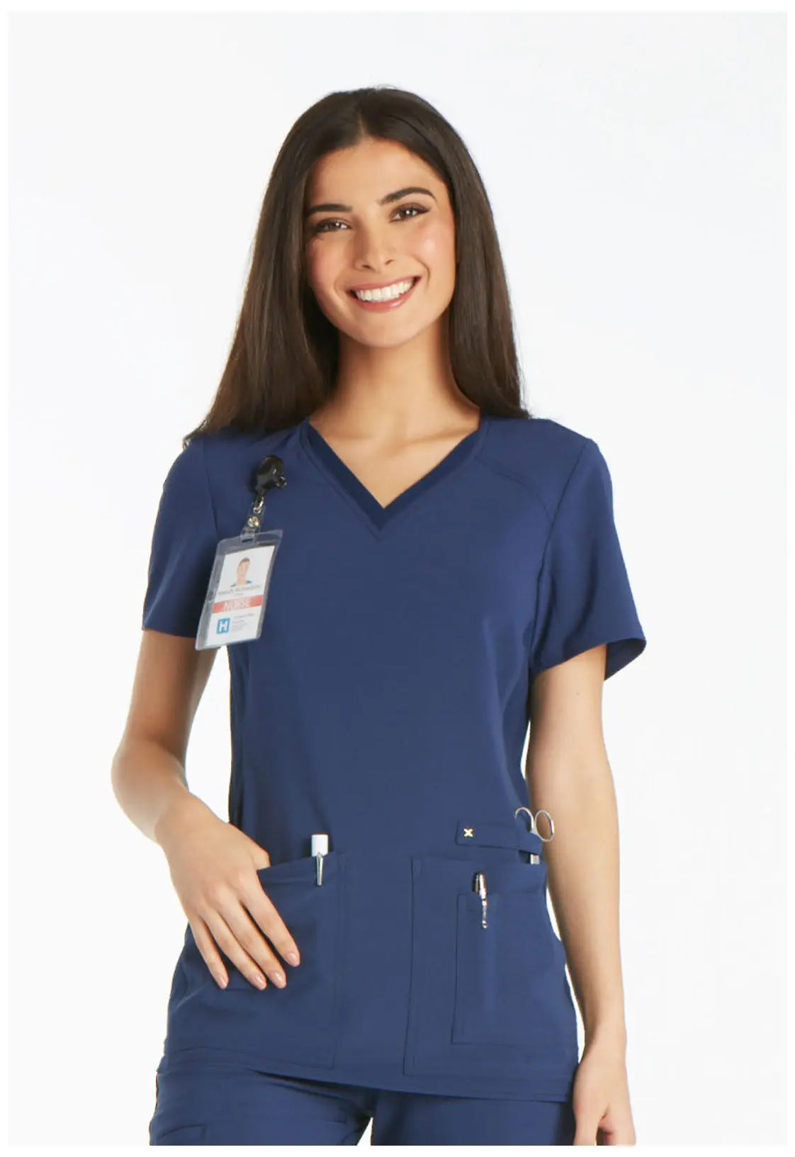 Cherokee IFlex Women's Knit Panel Scrub Top CK605  Simply Scrubs Australia