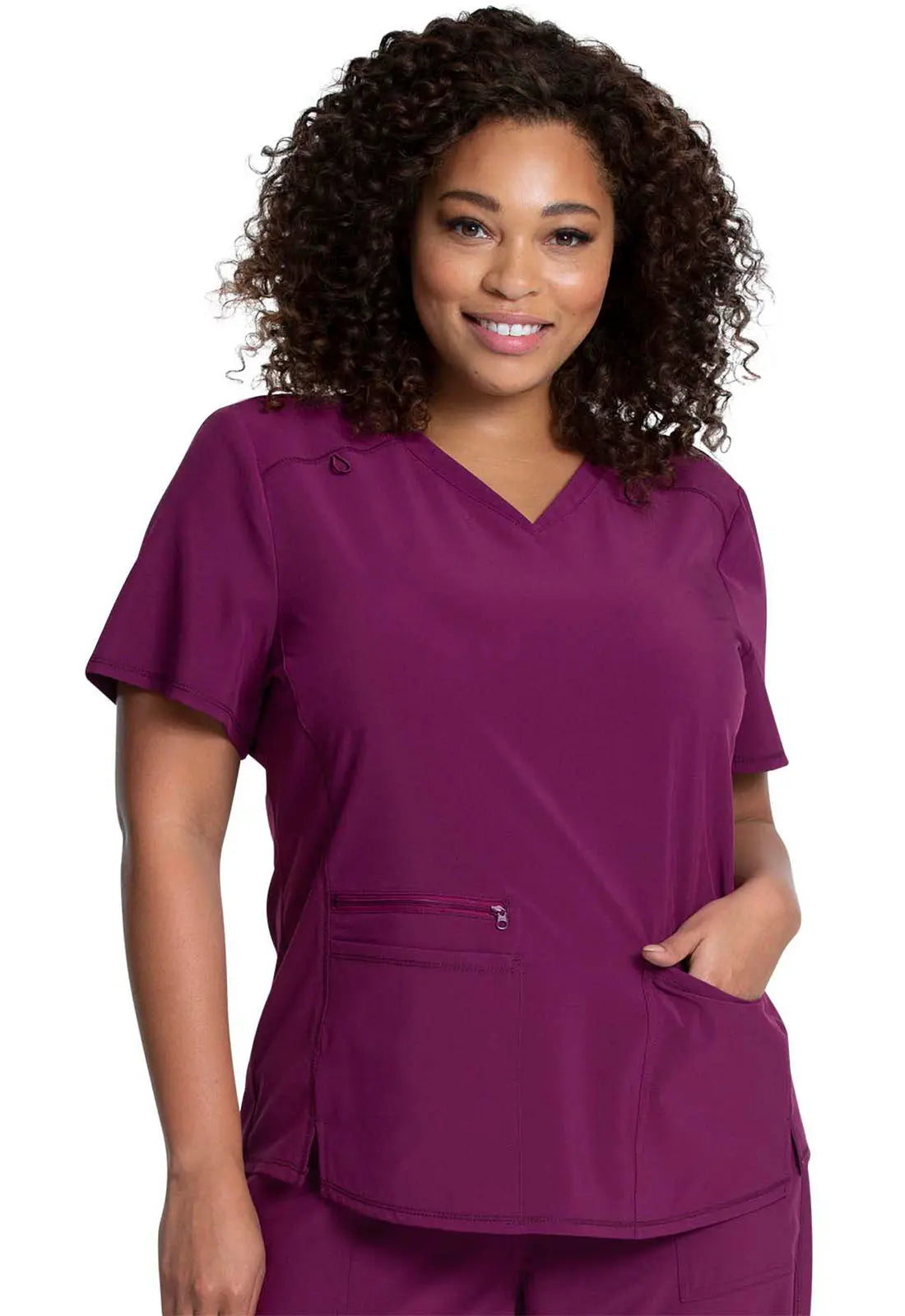 Cherokee Atmos Women'sKnit Inset Scrub Top CK837A  Simply Scrubs Australia