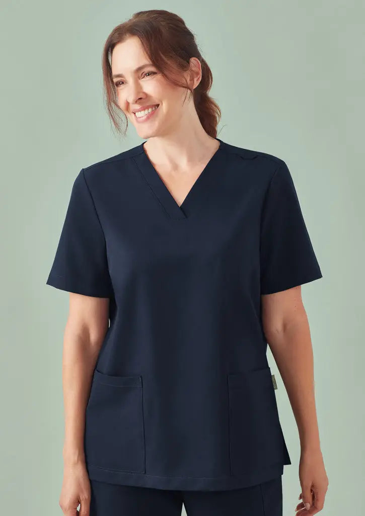 Biz Care Women's Pulse V-neck Scrub Top CU543LS  Simply Scrubs Australia