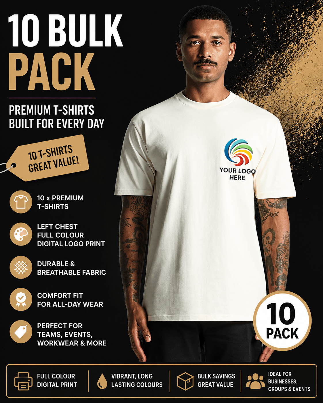 10 x As Colour Printed Classic Tee 5026
