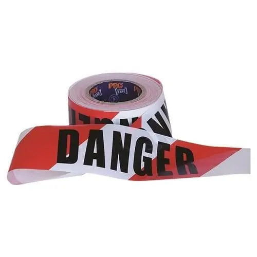 Pro Choice "Danger" On Red/white Hazard Tape - DT10075 Metro Workwear.