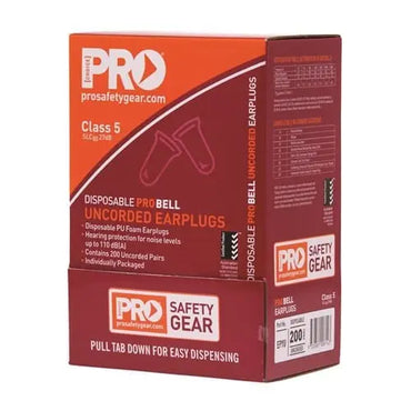 Pro Choice Pro-bell Pu Earplugs Uncorded - Box Of 200 - EPYU Metro Workwear.