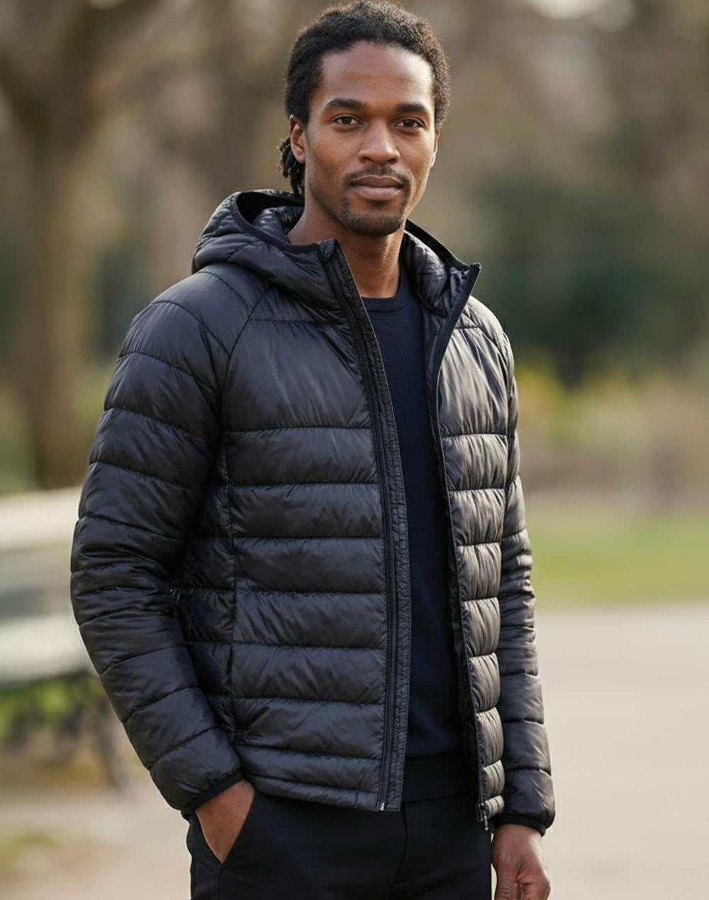 Winning Spirit Sustainable Lightweight Hooded Puffer Jacket JK67