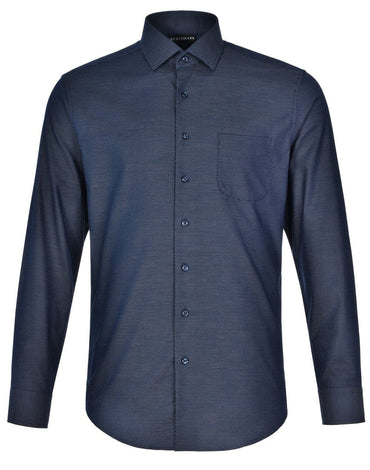 Mens Dot Jacquard Stretch Long Sleeve Ascot Shirt M7400L