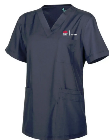 NSW Health Unisex Scrub Top NSWOT01 Simply Scrubs Australia