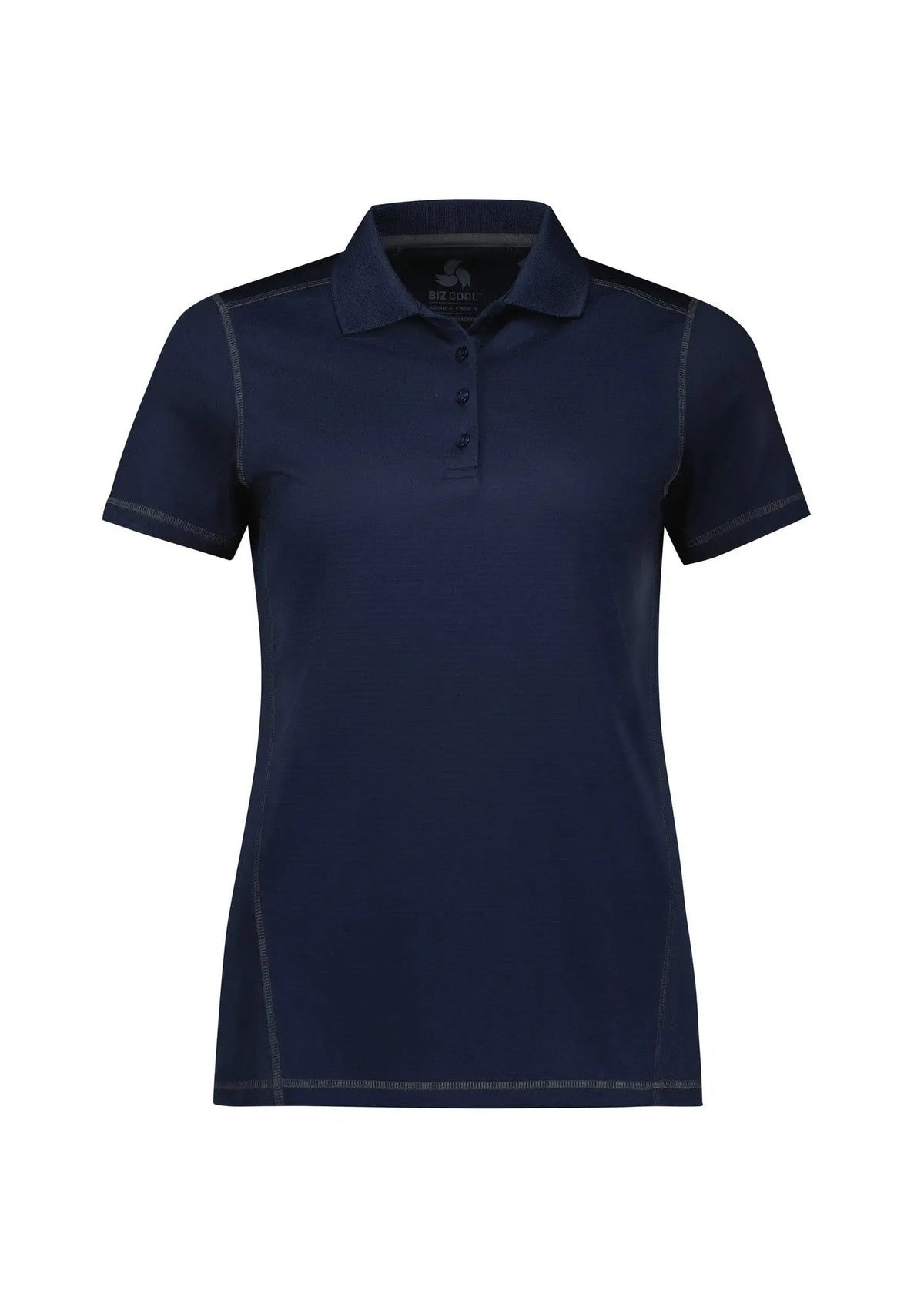 Biz Collection Womens Dart Contrast Polo Shirt P419LS in Navy