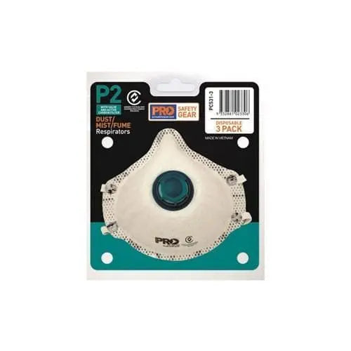 Pro Choice Respirator P2, With Valve Carbon Filter 3 Piece Blister Pack - PC531-3 Metro Workwear.