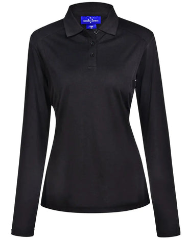 Ladies Bamboo Charcoal Eco Fabric Long Sleeve Polo PS90 - City Workwear