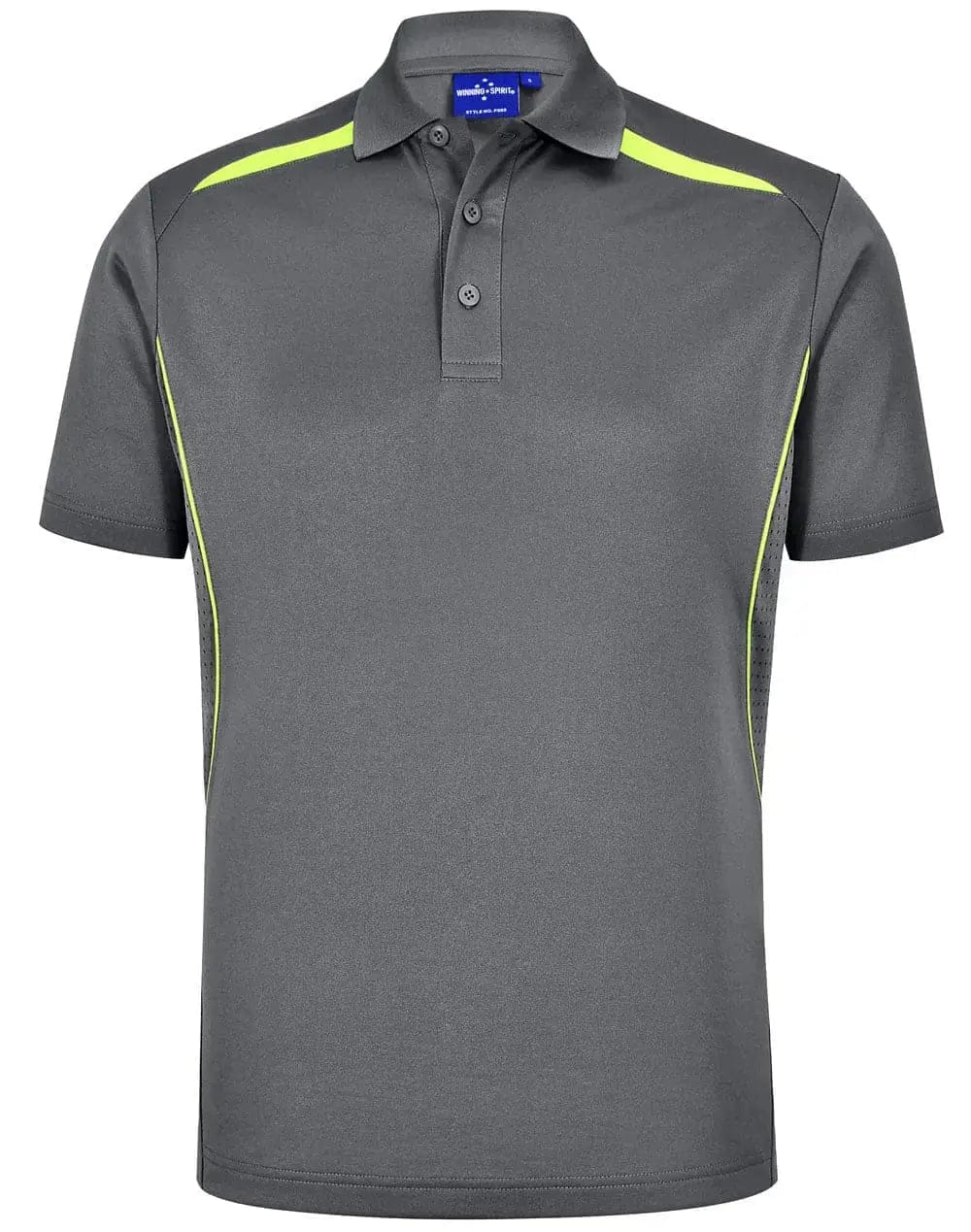 Winning Spirit Men's Sustainable Poly-Cotton Contrast Polo PS93