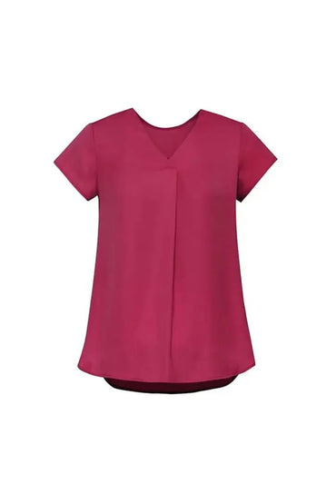 Biz Corporates Kayla V-Neck Pleat Blouse RB967LS - Flash Uniforms