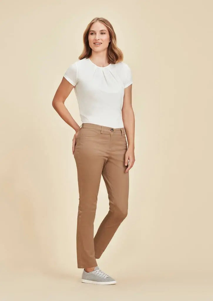 Biz Collection Traveller Womens Slim Leg Chino Pants RGP263L Metro Workwear.