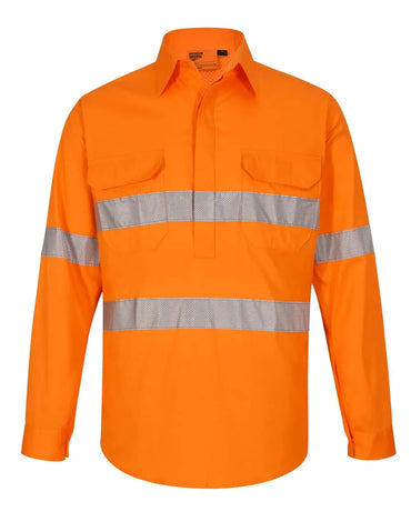 Unisex Hi-Vis Cool Breeze Closed Front Perforated Taped Shirt SW87 Metro Workwear.