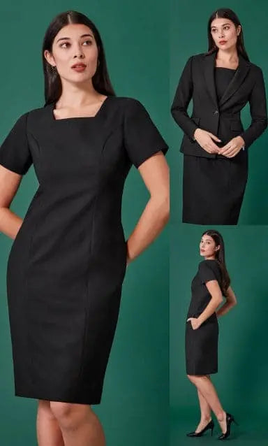 Biz Corporates Women's Renew Short Sleeve Dress RD409L Metro Workwear.