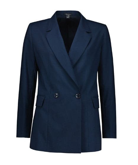 Biz Corporates Women's Renew Double Breasted Longline Jacket RJ400L Metro Workwear.