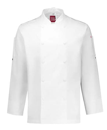 Biz Collection  Men's Gusto Long Sleeve Chef Jacket CH430ML Metro Workwear.