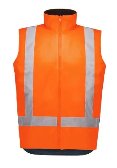 SYZMIK Unisex Hi Vis Waterproof Reversible Vest ZV228 Metro Workwear.