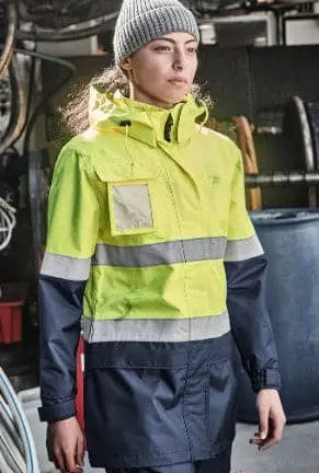 Syzmik Workwear Women's Hi Vis Ultralite Waterproof Jacket ZJ757 Metro Workwear.
