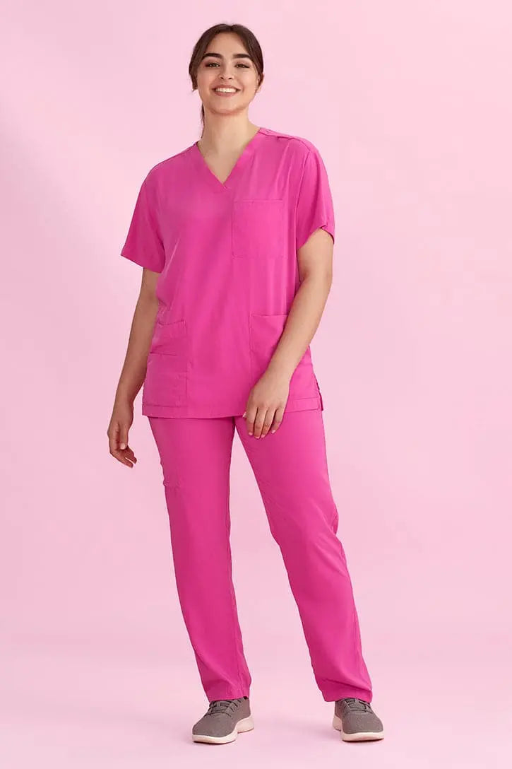 Biz Care Unisex Pink Scrub Pants CSP102UL Metro Workwear.