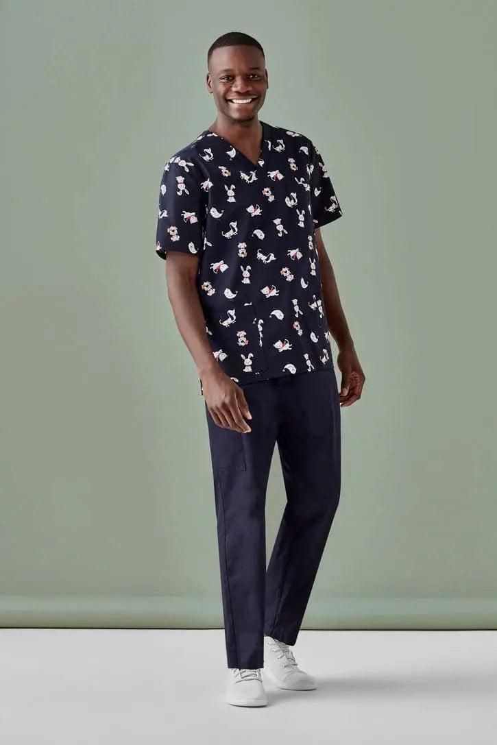 Men's Printed Best Friends Scrub Top CST147MS Metro Workwear.