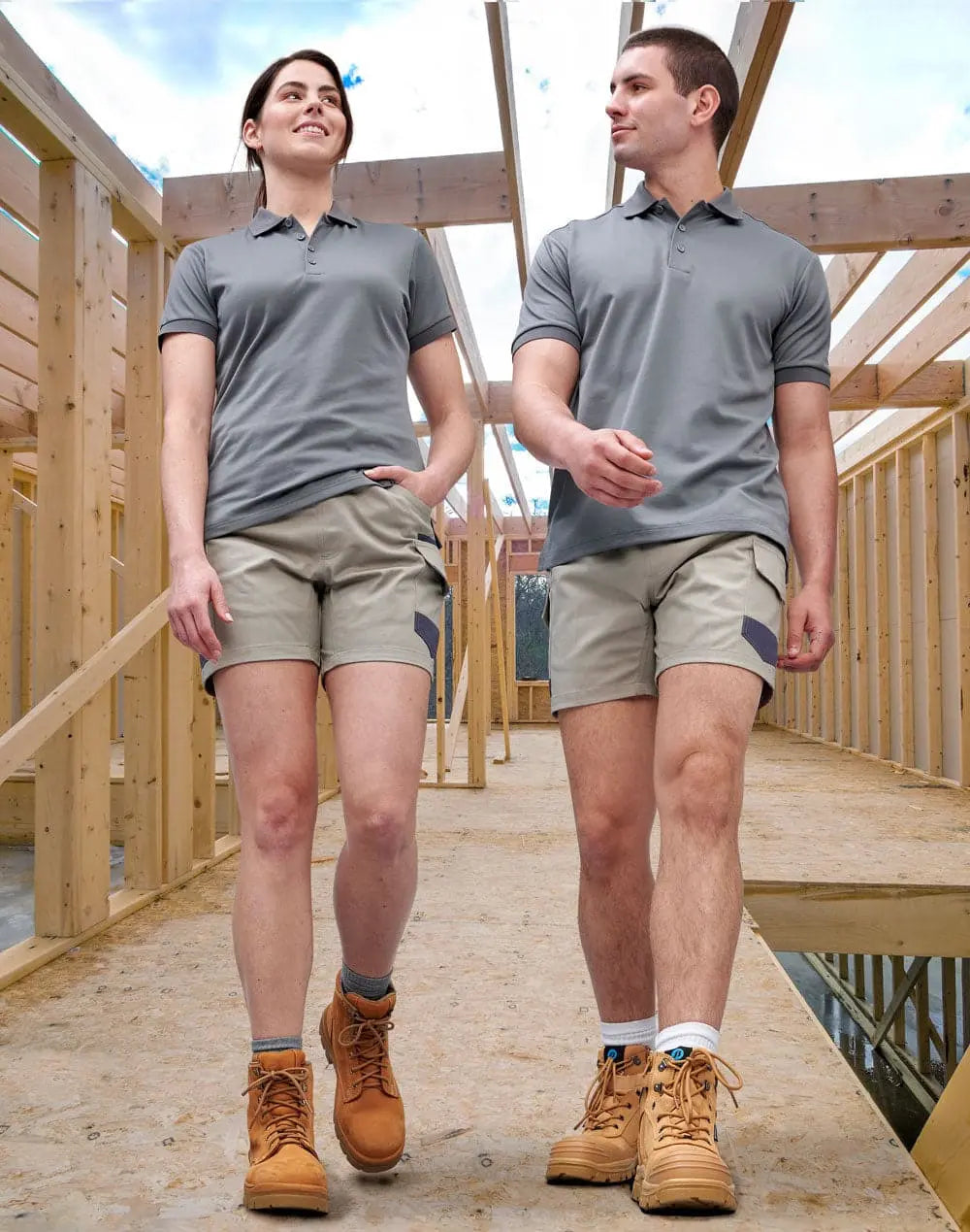 Unisex Cotton Stretch Drill Cuffed Work Shorts WP29 Metro Workwear.
