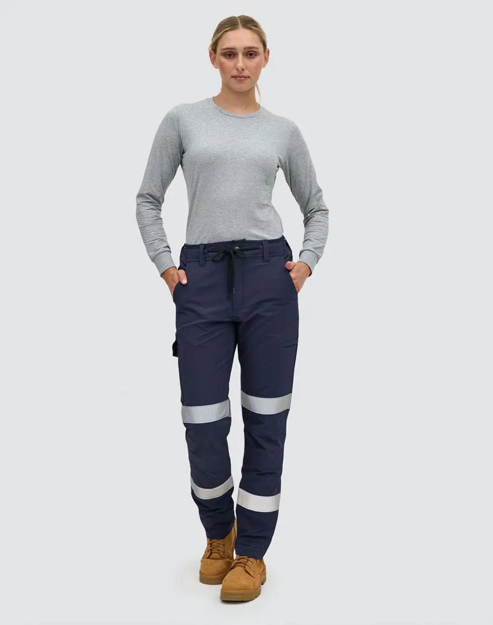 Unisex DWR Water Repellent Flexi Work Pants with Tape WP30HV
