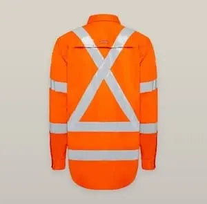 Hard Yakka Women's Taped Hi Vis Core X Back Shirt Y08420 Metro Workwear.