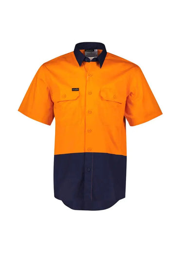 Syzmik Workwear Men's Hi Vis Short Sleeve Shirt ZW115 Metro Workwear.