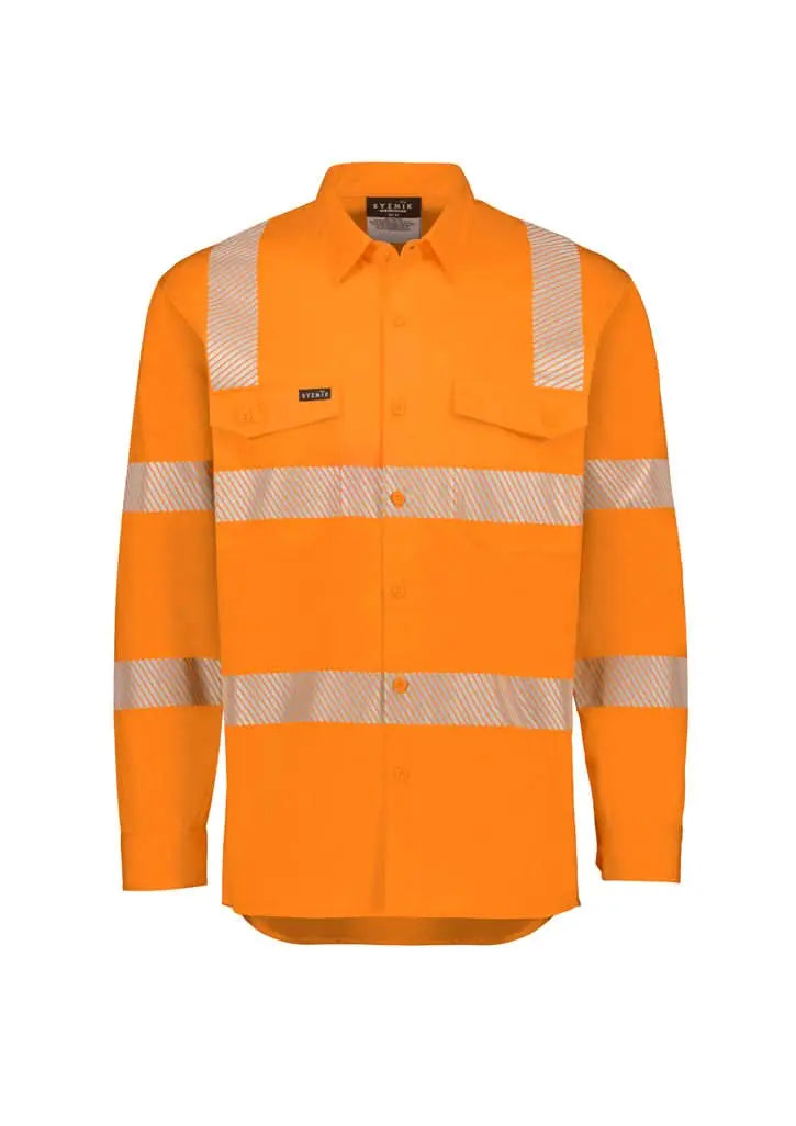 SYZMIK Men's VIC rail Segmented Tape Shirt ZW682 Metro Workwear.