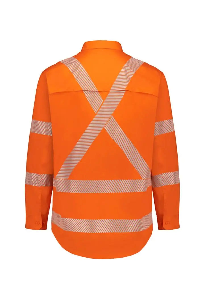 SYZMIK Men's Hi Vis X Back NSW Rail Segmented Tape ZW692 Metro Workwear.