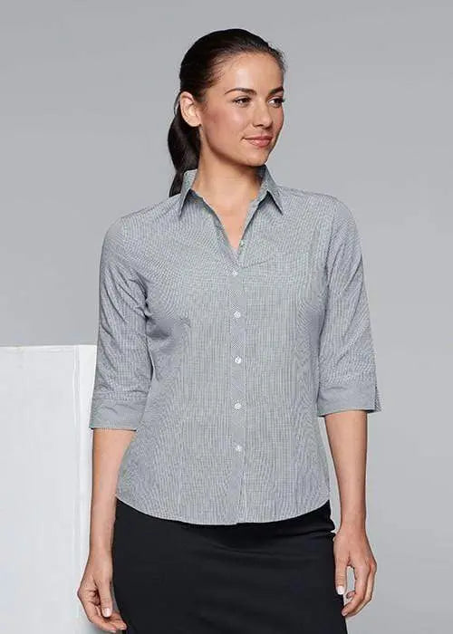 Aussie Pacific Ladies Toorak 3/4 Sleeve Shirt 2901T Metro Workwear.