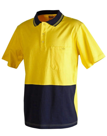 Cotton Jersey Two Tone Safety Polo SW35