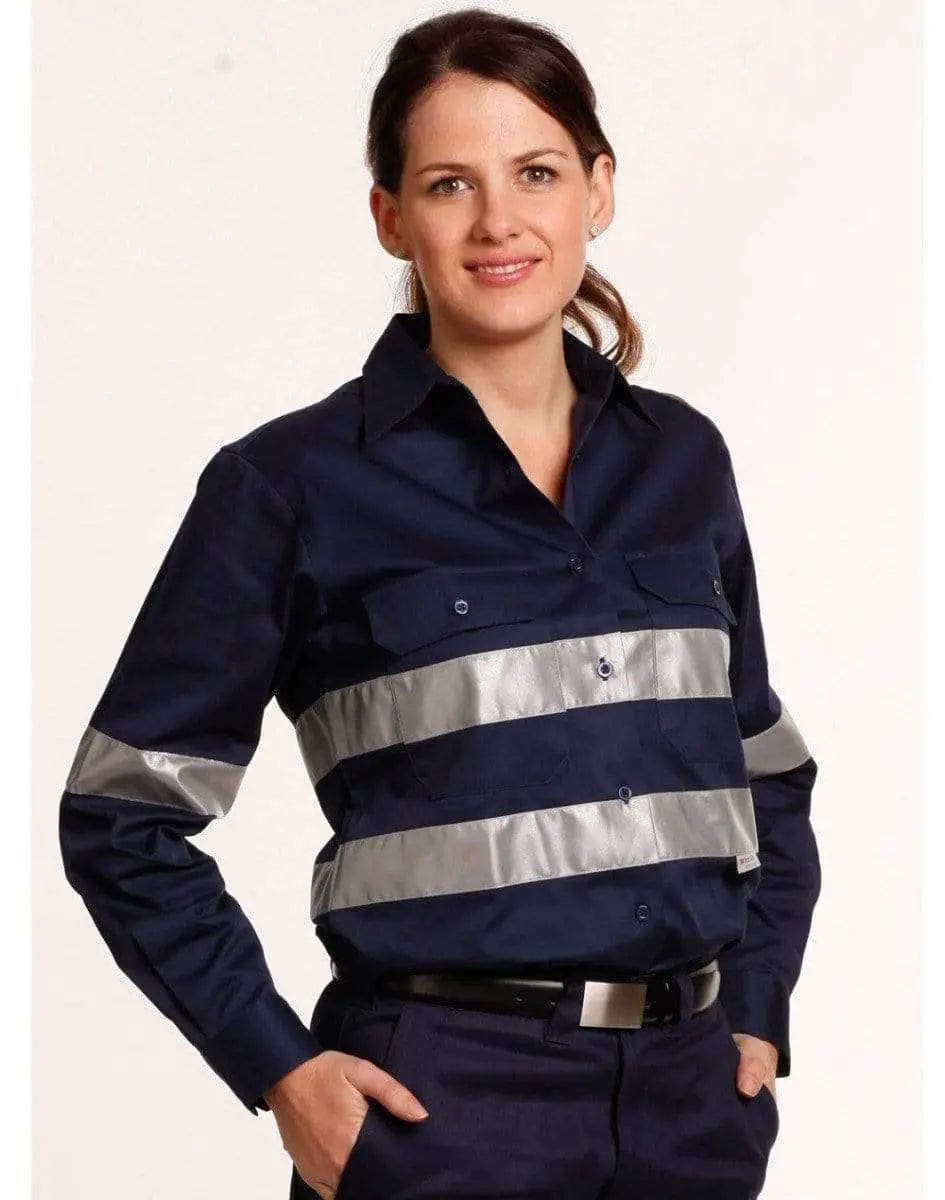 Women's Cotton Drill Work Shirt With 3m Tapes WT08HV