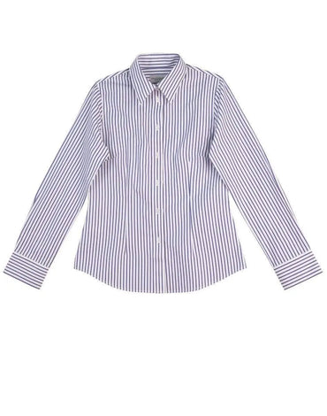 BENCHMARK Ladies' Executive Sateen Stripe Long Sleeve Shirt M8310L Metro Workwear.