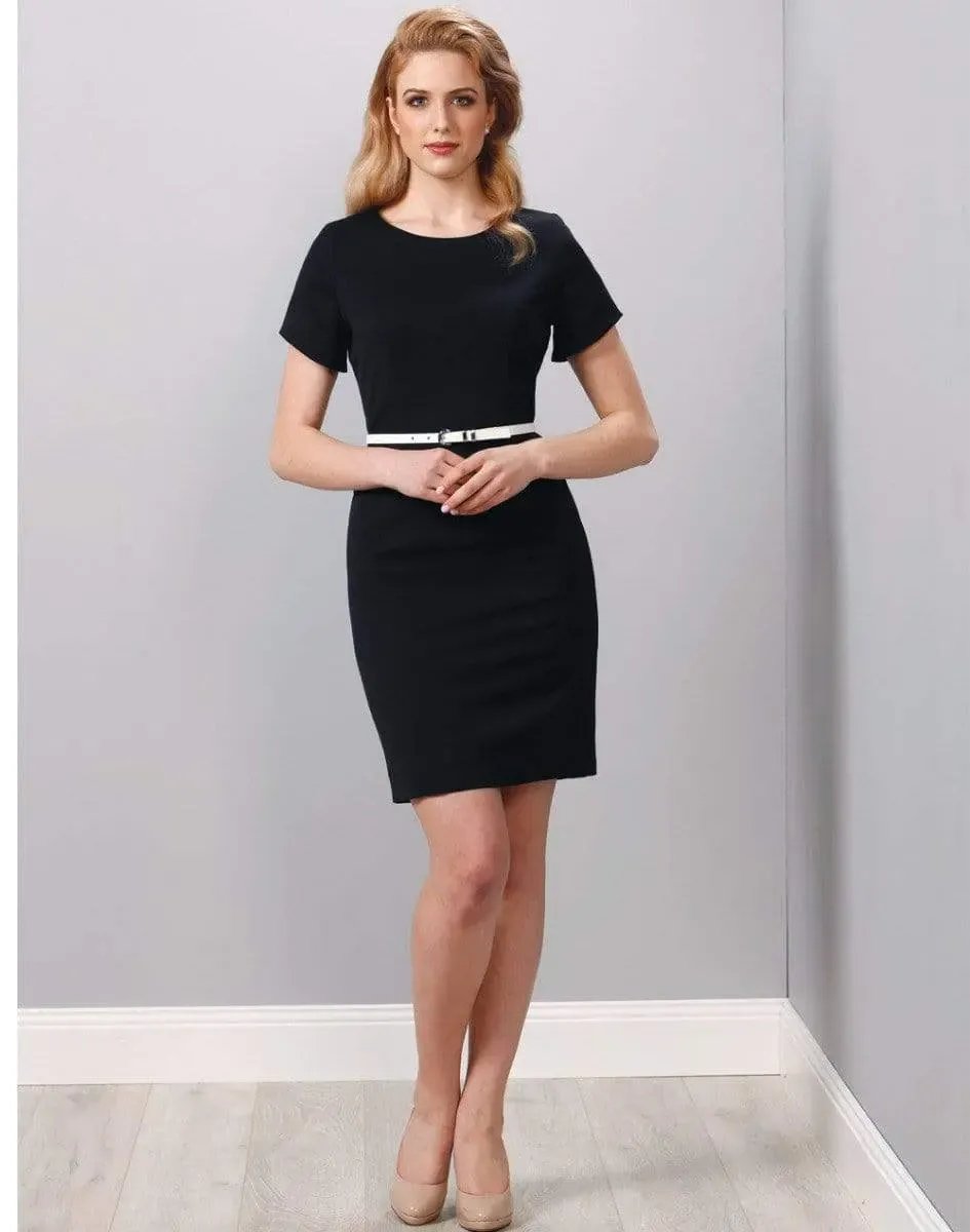 BENCHMARK Women's Poly/Viscose Stretch, Short Sleeve Dress M9282