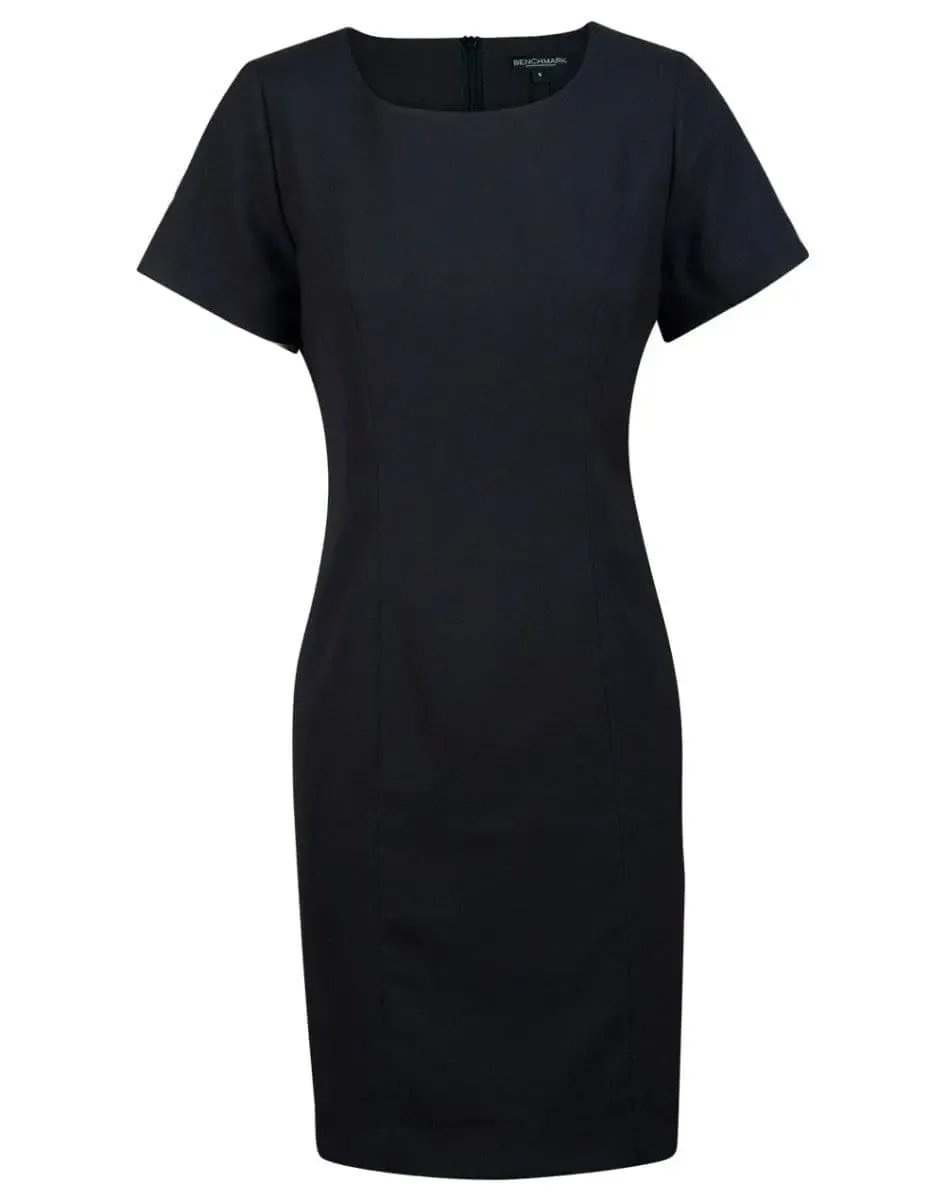 BENCHMARK Women's Poly/Viscose Stretch, Short Sleeve Dress M9282