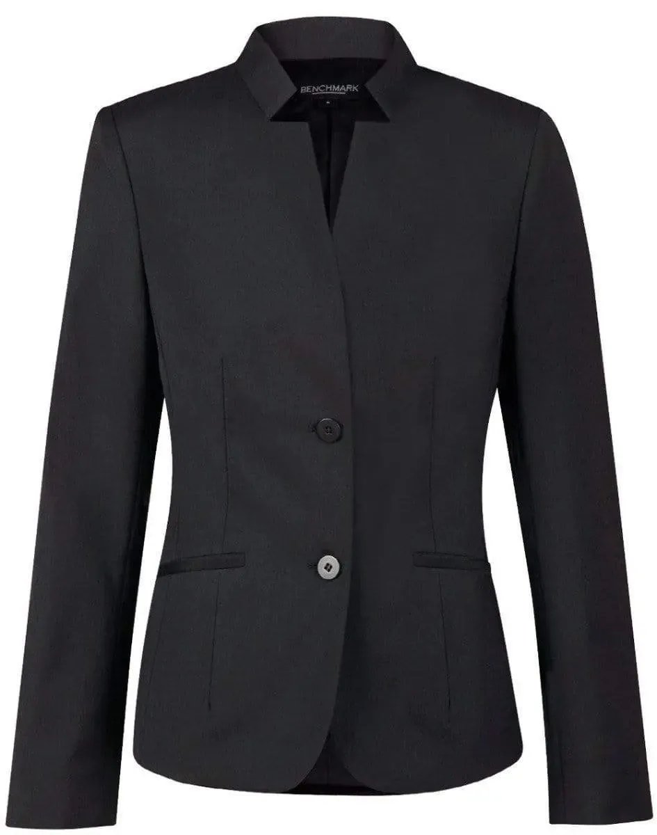 BENCHMARK Women's Wool Blend Stretch Reverse Lapel Jacket M9202