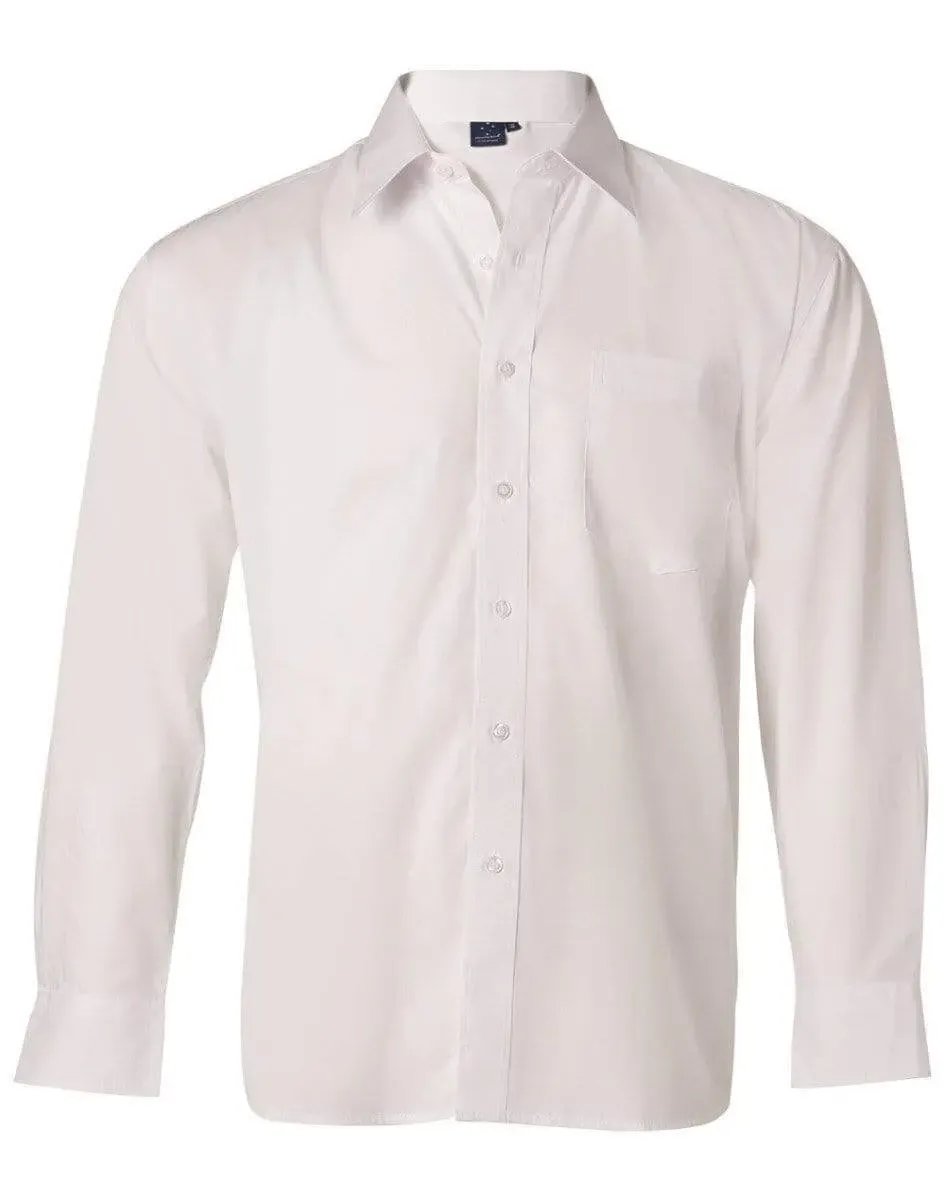BENCHMARK Men's Poplin Long Sleeve Business Shirt BS01L