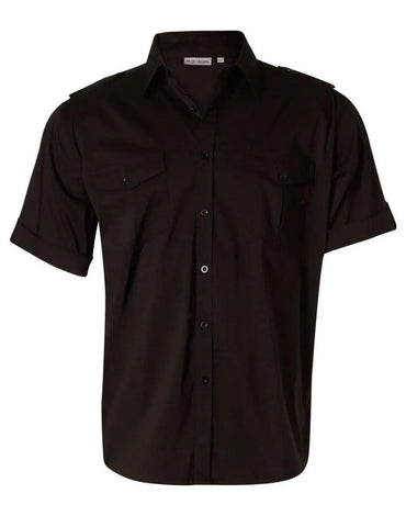 BENCHMARK Men's Short Sleeve Military Shirt M7911 Metro Workwear.