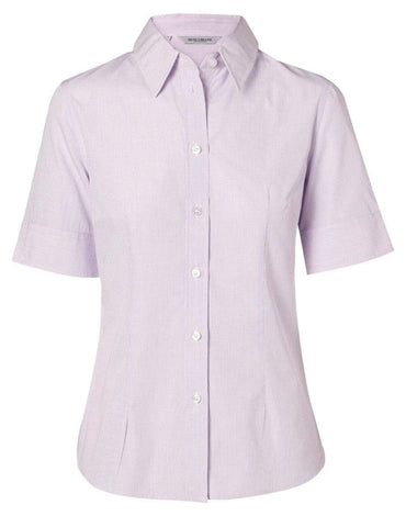BENCHMARK Women's Mini Check Short Sleeve Shirt M8360S Metro Workwear.