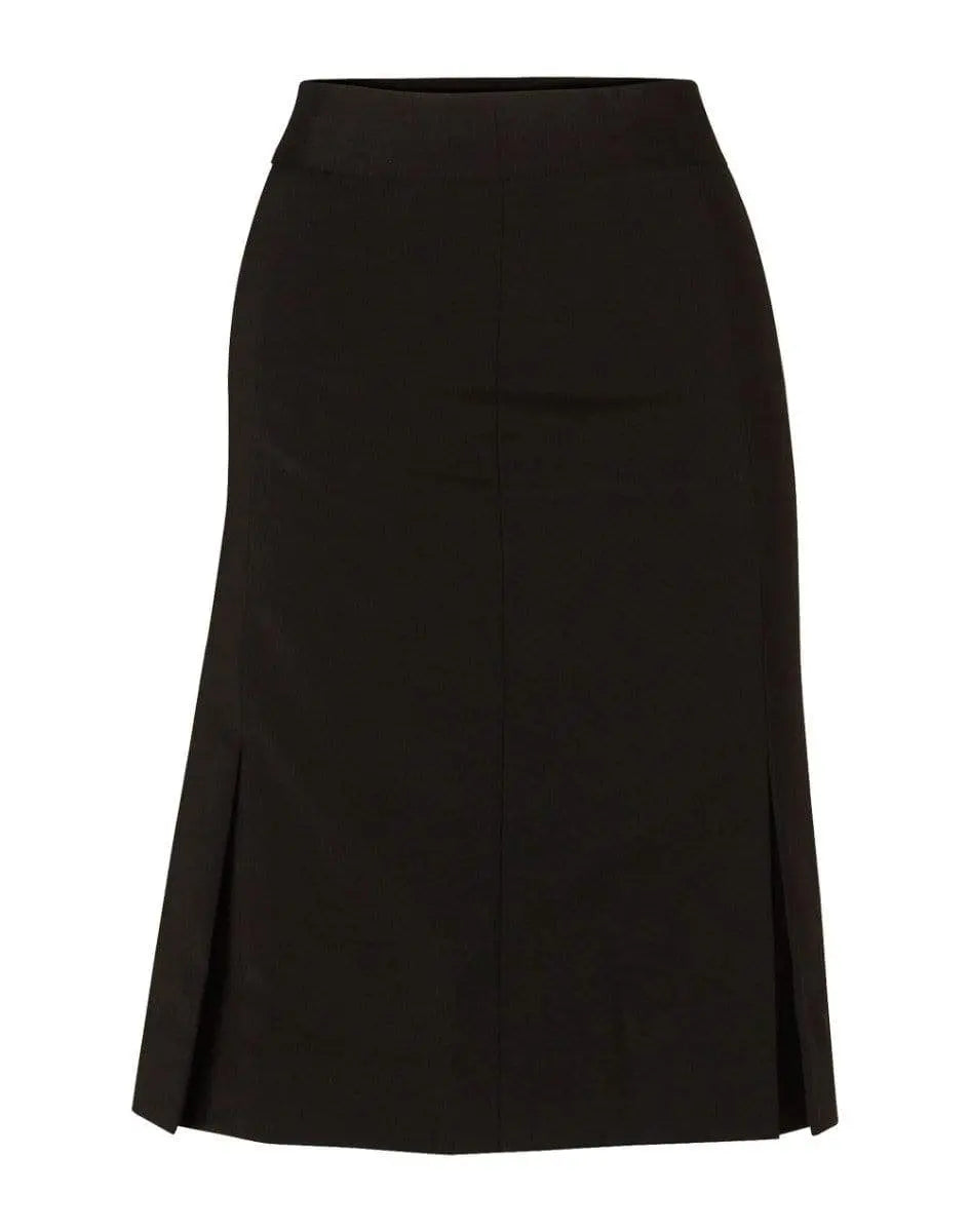 BENCHMARK Women's Wool Blend Strecth Pleated SKirt M9473 Metro Workwear.