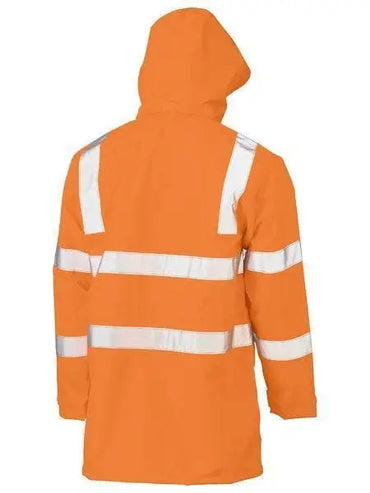 Bisley Taped Hi Vis Rail Wet Weather Jacket BJ6964T Metro Workwear.