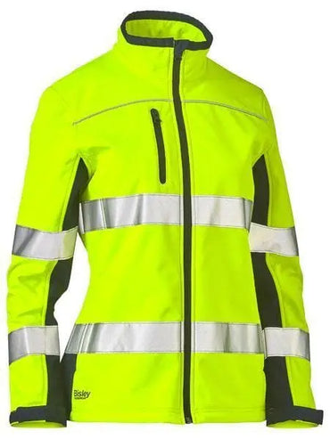 Bisley Women's Taped Two Tone Hi Vis Soft Shell BJL6059T Metro Workwear.