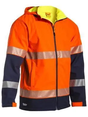 Bisley Workwear Taped Hi Vis Ripstop Fleece Jacket (Shower Proof) BJ6934T Metro Workwear.