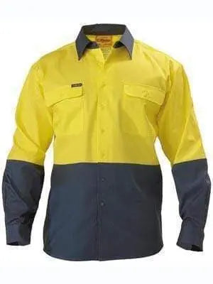 Bisley Workwear Hi Vis Cotton Drill Shirt BS6267 Metro Workwear.