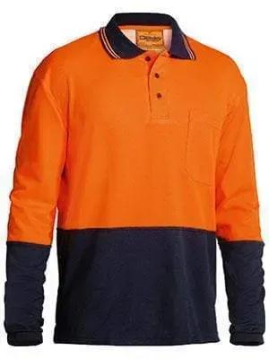 Bisley Workwear Hi Vis Long Sleeve Polo Shirt BK6234