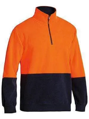 Bisley Workwear Hi Vis Polar Fleece Zip Pullover BK6889 Metro Workwear.