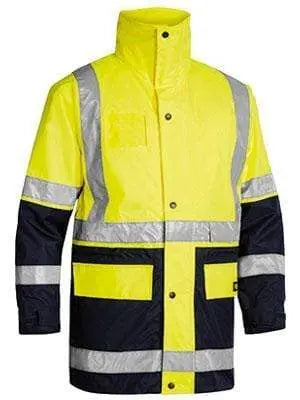Bisley Workwear Taped Hi Vis 5 In 1 Rain Jacket BK6975 Metro Workwear.