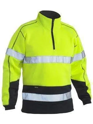 Bisley Workwear Taped Hi Vis Fleece Zip Pullover BK6989T Metro Workwear.