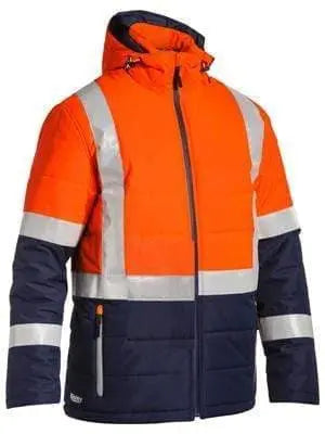 Bisley Workwear Taped Hi Vis Puffer Jacket (Shower Proof) BJ6929HT Metro Workwear.